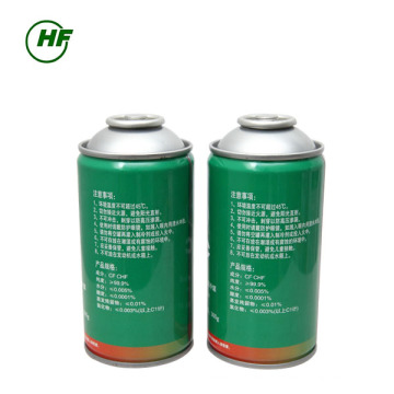 China Auto Verwendung 300g Dose Verpackung HFC-R134a Verwendung für Auto nicht nachfüllbar Zylinder 340g Säure 0,1 PPM für Indonesien